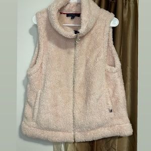 Tommy Hilfiger rose gold teddy bear vest zip up